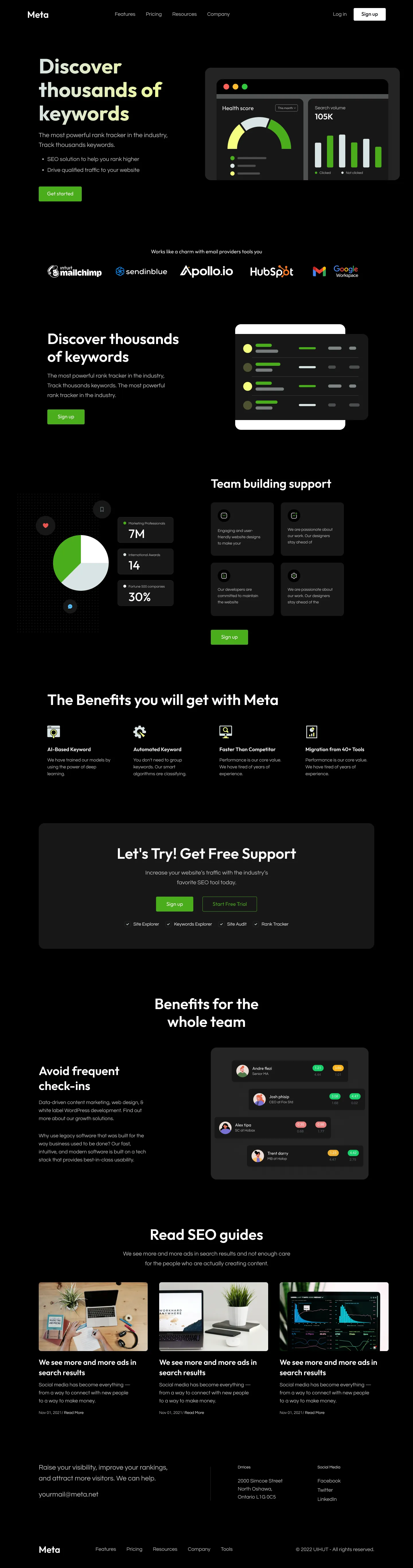 SEO Website Landing Page