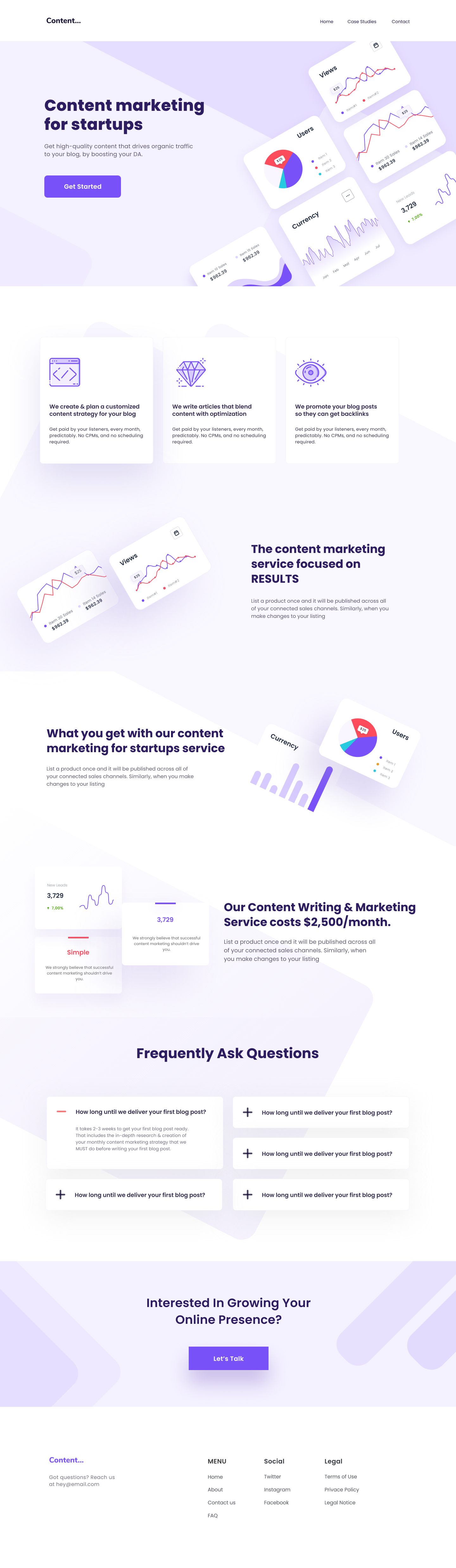 Content Marketing Landing Page