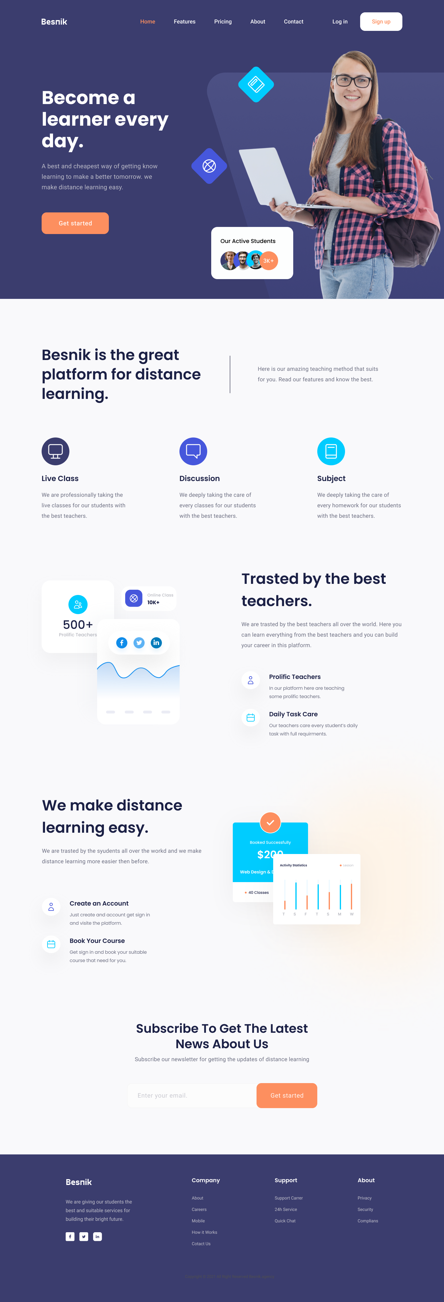 Online Learning Website Template