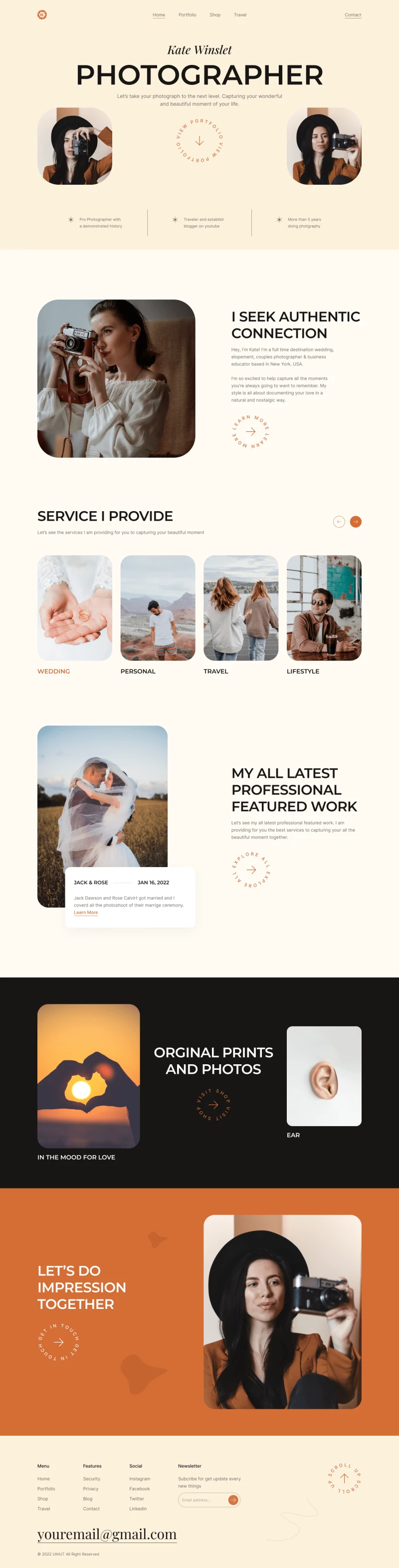 Photographer Website Webflow Template