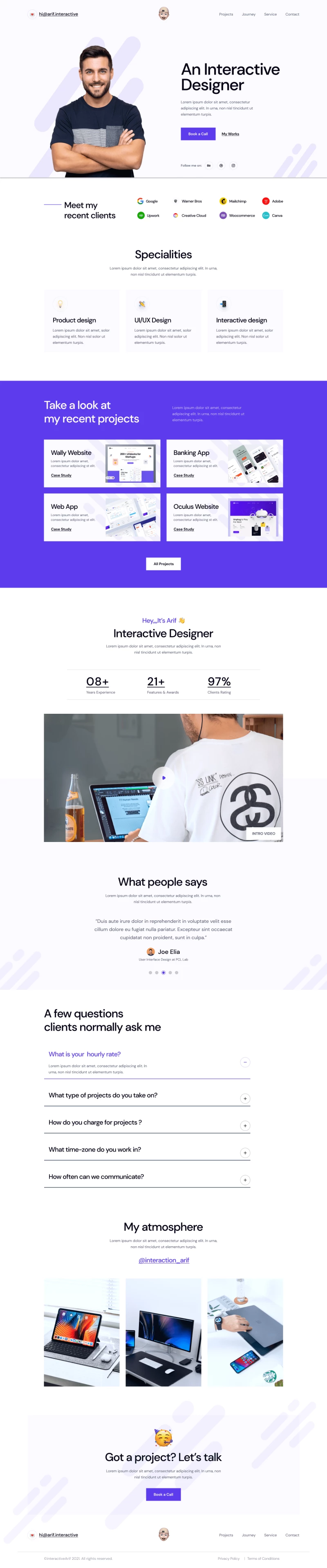 Personal Portfolio Webflow Template